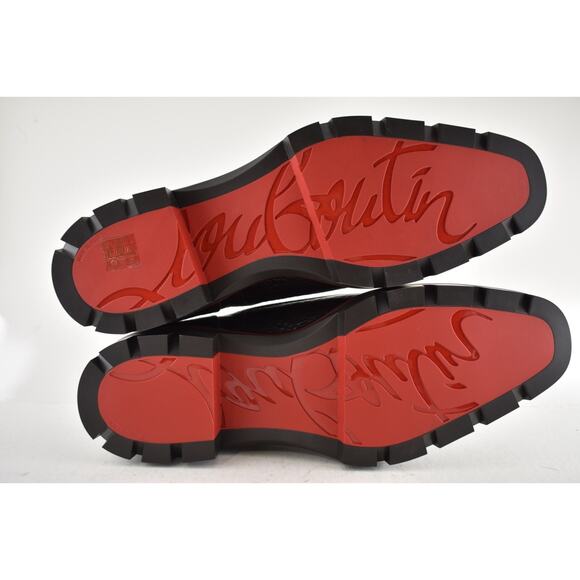 Christian Louboutin Mens Davisol Flat Brown Lug Sole Derby Oxford Loafer 44 11 main image 13